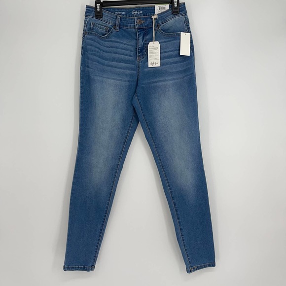 Style & Co. Denim - STYLE & CO MID RISE SCULPTED LIFTS & ENHANCES SKINNY LEG STRETCH JEANS SIZE 4